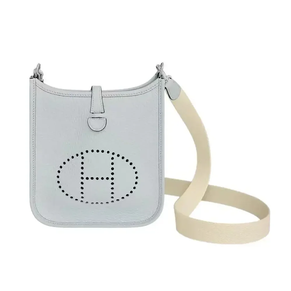 Hermes Evelyne 16 Amazone in Clemence Leather for Women in Light Blue/Silver Hermes Evelyne 16 Amazone in Clemence Leather for Women in Light Blue/Silver