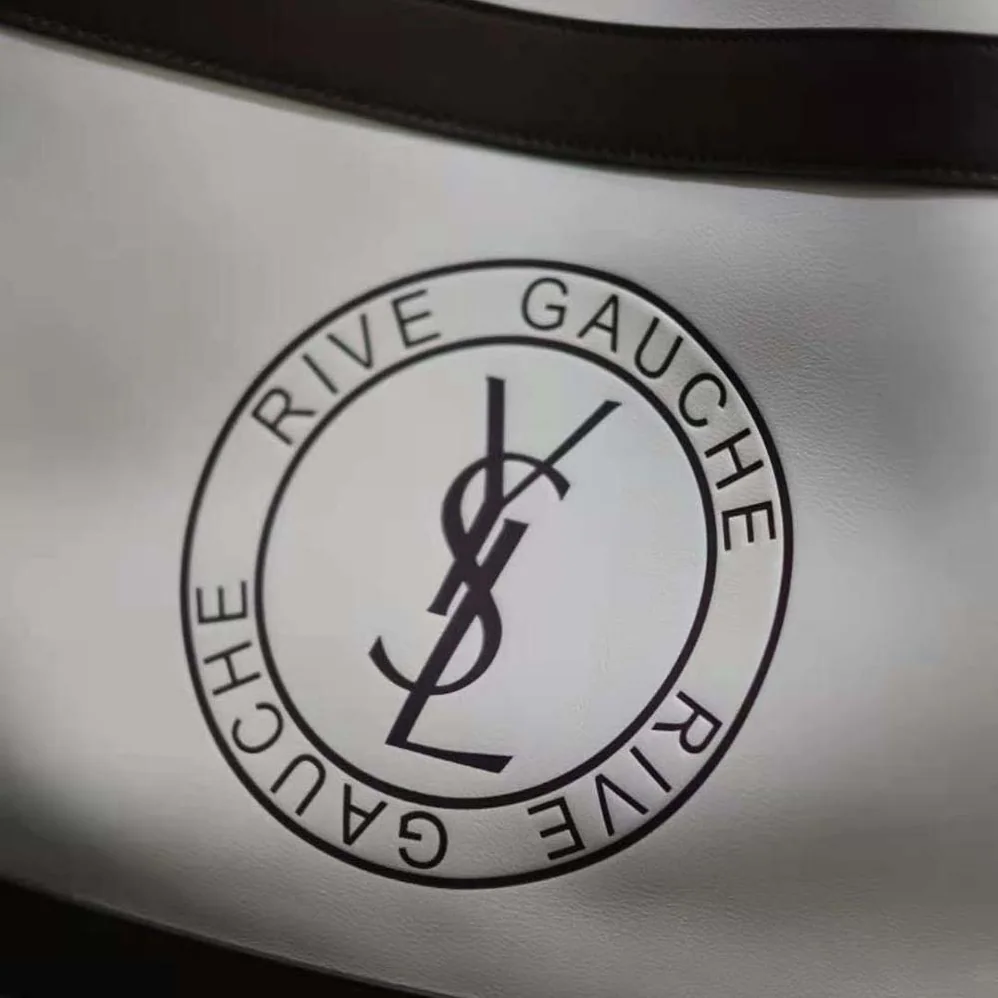 Saint Laurent YSL Rive Gauche Sling Bag in Smooth Leather for Men in White