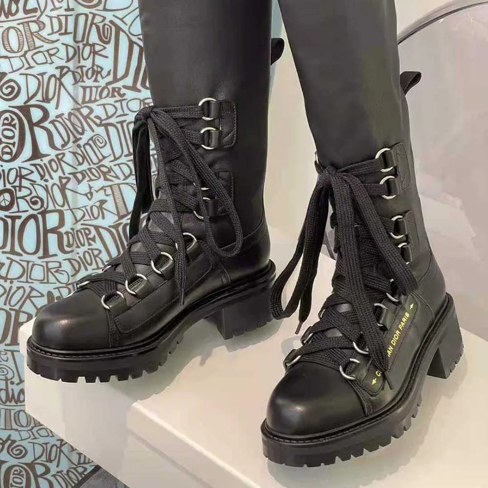 Dior D-Doll Thigh Boot Black Lambskin for Women