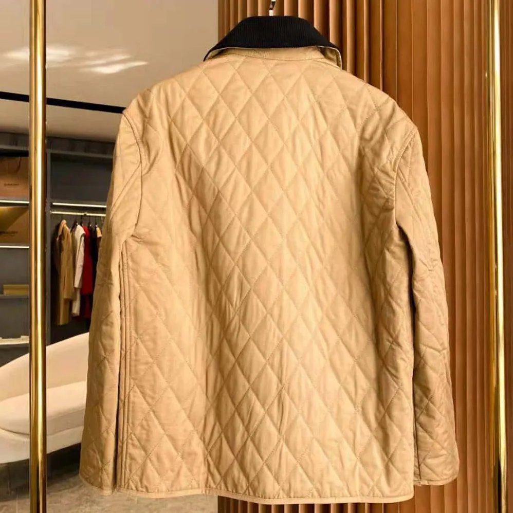Burberry Corduroy Collar Diamond Quilted Jacket for Women