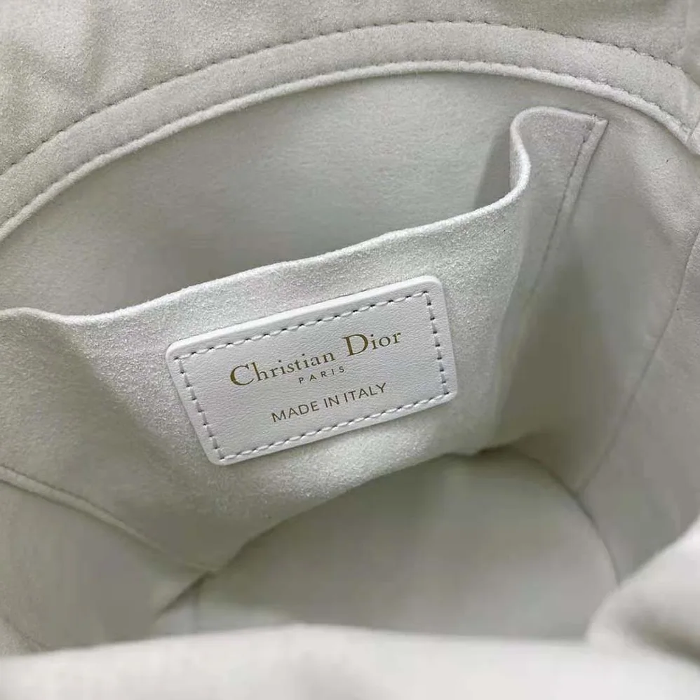 Dior Small Dior Vibe Bucket Bag White and Blue Smooth Calfskin for Women