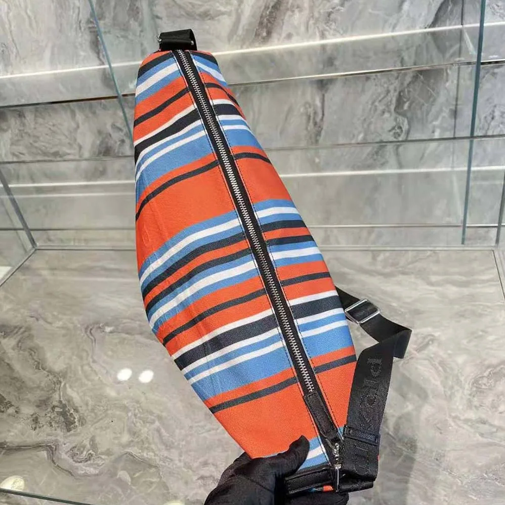 Prada Printed Canvas Prada Triangle Bag for Men in Orange Prada Printed Canvas Prada Triangle Bag for Men in Orange