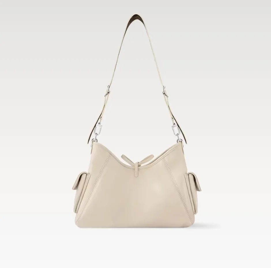 Louis Vuitton CarryAll Cargo Vibe PM Shoulder Bag in Vanilla Silver Hardware