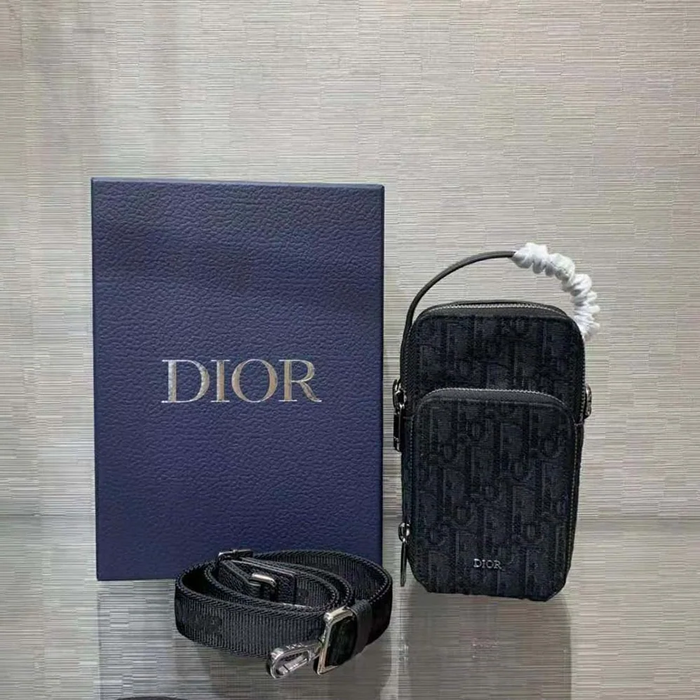 Dior Pouch Black Dior Oblique Jacquard for Men Dior Pouch Black Dior Oblique Jacquard for Men
