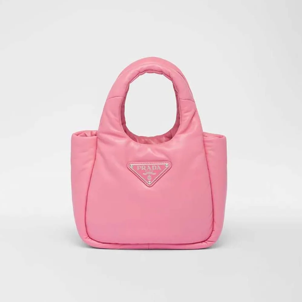 Prada Small Padded Prada Soft Nappa-Leather Bag for Women in Pink