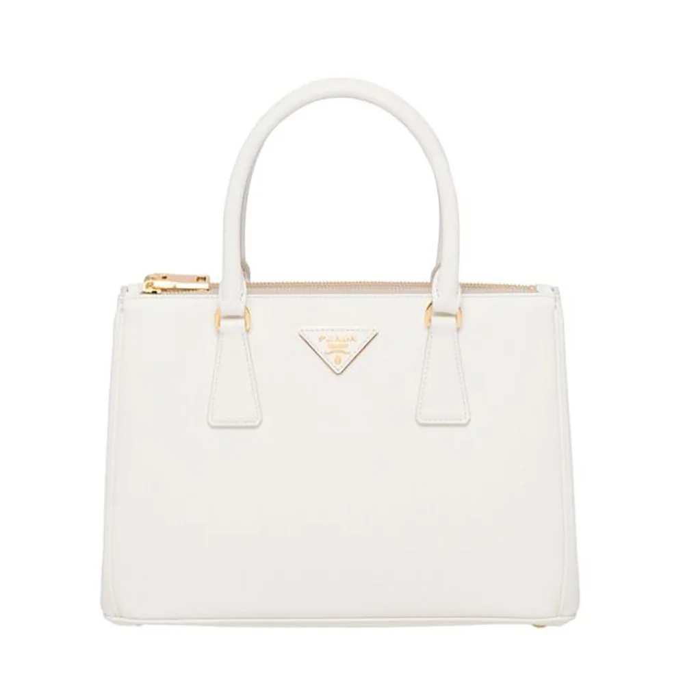 Prada Small Saffiano Leather Prada Galleria Bag for Women in White Prada Small Saffiano Leather Prada Galleria Bag for Women in White