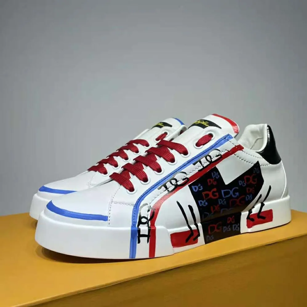 Dolce Gabbana D&G Limited Edition Portofino Sneakers for Men in Blue Dolce Gabbana D&G Limited Edition Portofino Sneakers for Men in Blue