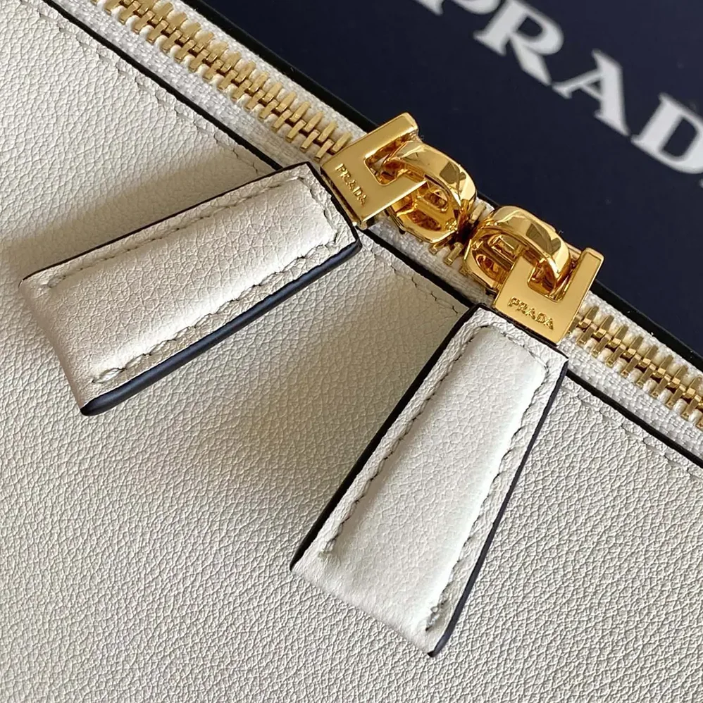 Prada Darling Medium Leather Shoulder Bag for Women in White