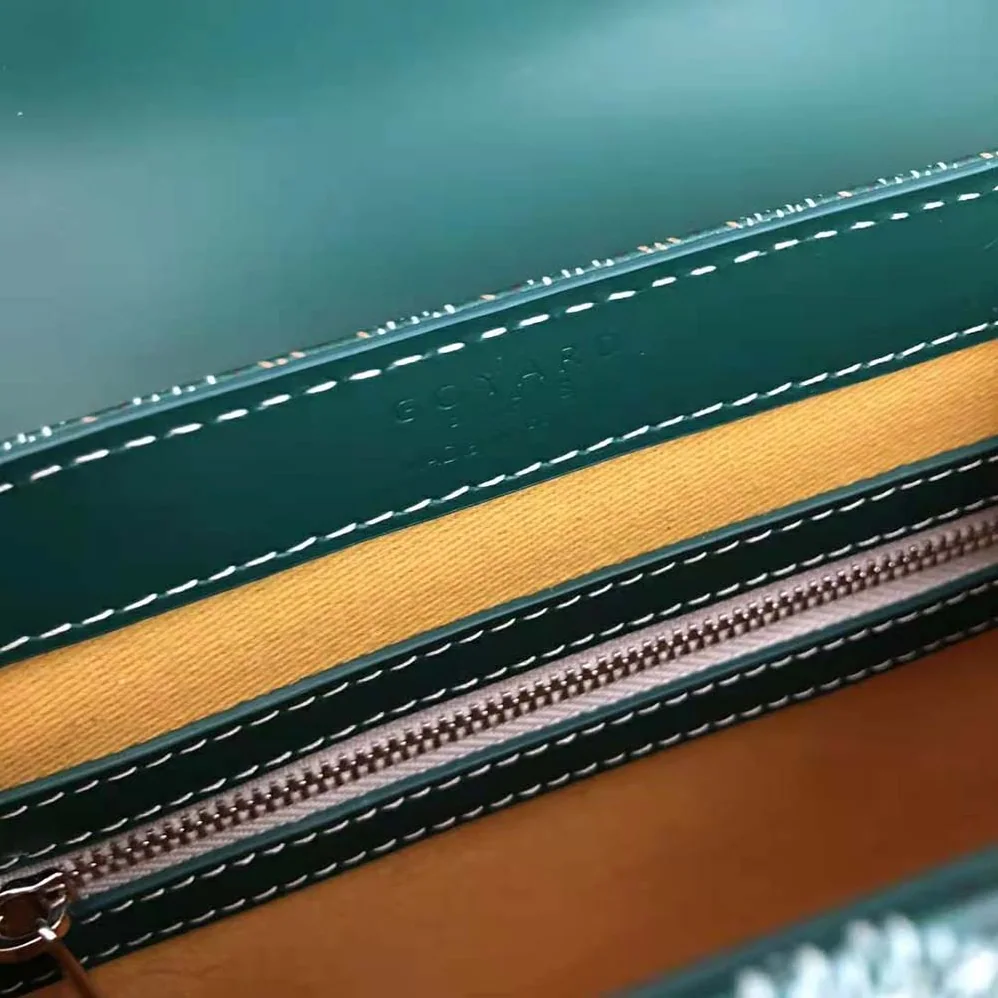 Goyard Sac Saïgon PM in Toile Goyardine & Clamecy Calfskin for Women in Green