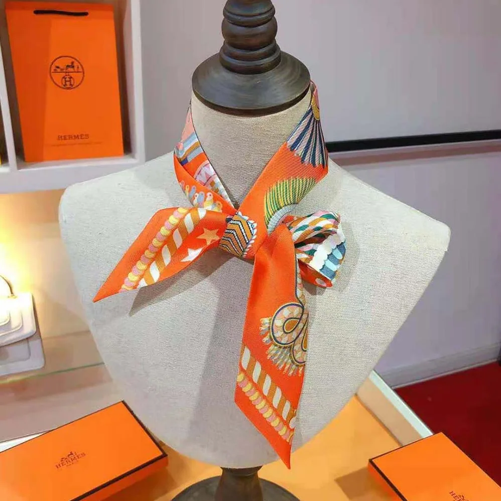 Hermes Epaulettes De Gala Twilly for Women in Orange Hermes Epaulettes De Gala Twilly for Women in Orange