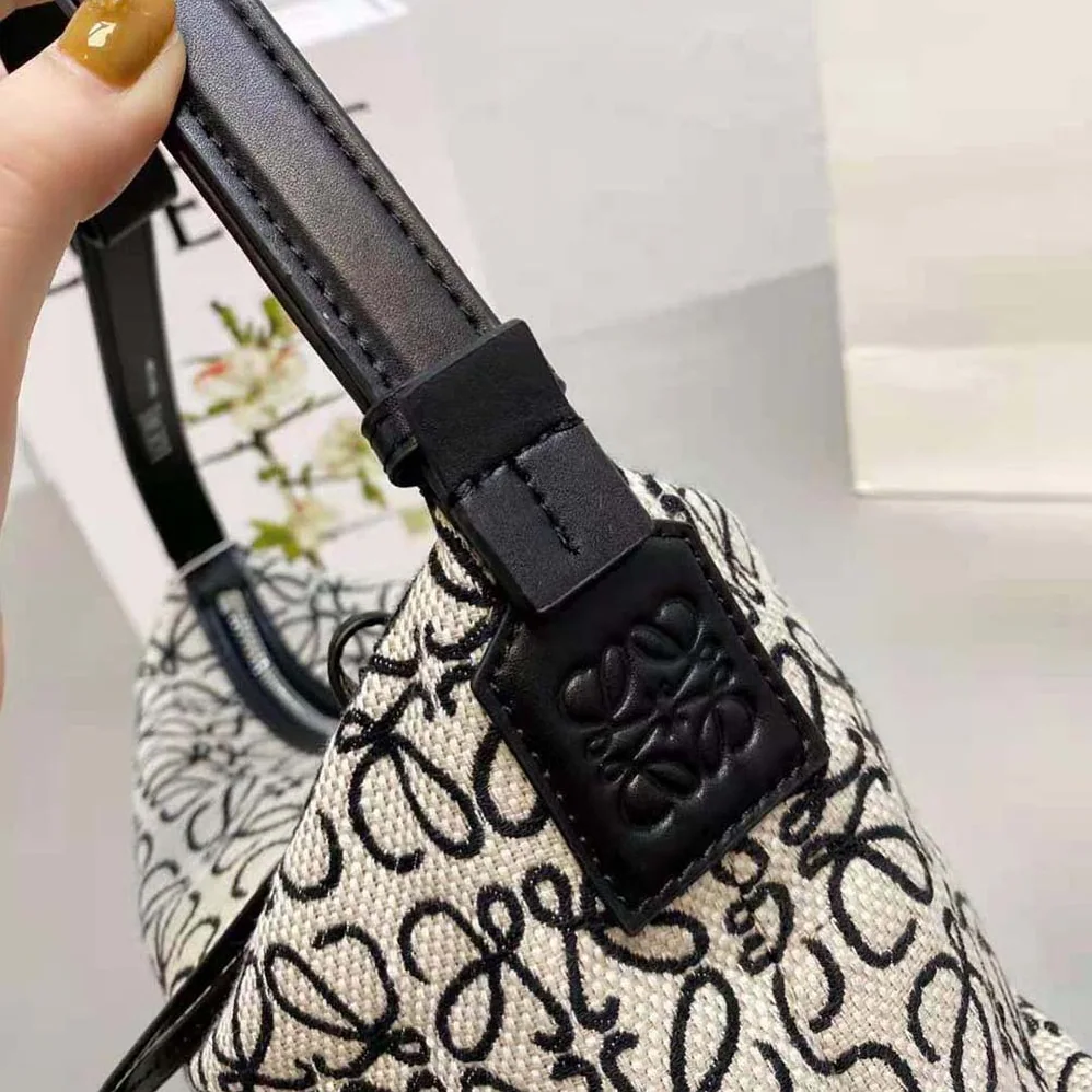 Loewe Cubi Bag in Anagram Jacquard and Calfskin for Women Loewe Cubi Bag in Anagram Jacquard and Calfskin for Women