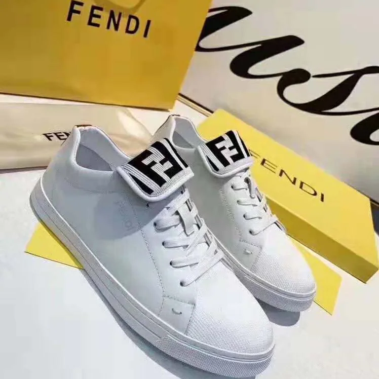Fendi Sneakers Mesh and Leather Low-Tops for Men in White Fendi Sneakers Mesh and Leather Low-Tops for Men in White