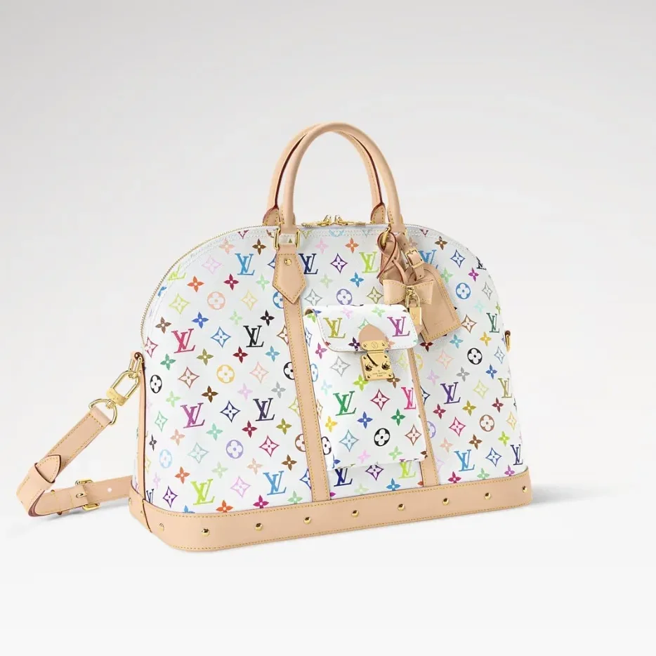 Louis Vuitton LV x TM Alma Travel Top Handle Bag in Multicolored Gold Hardware