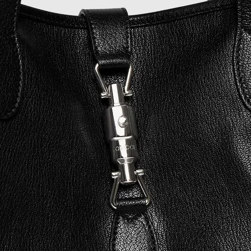 Gucci Jackie Medium Tote Bag in Black Silver Hardware Gucci Jackie Medium Tote Bag in Black Silver Hardware