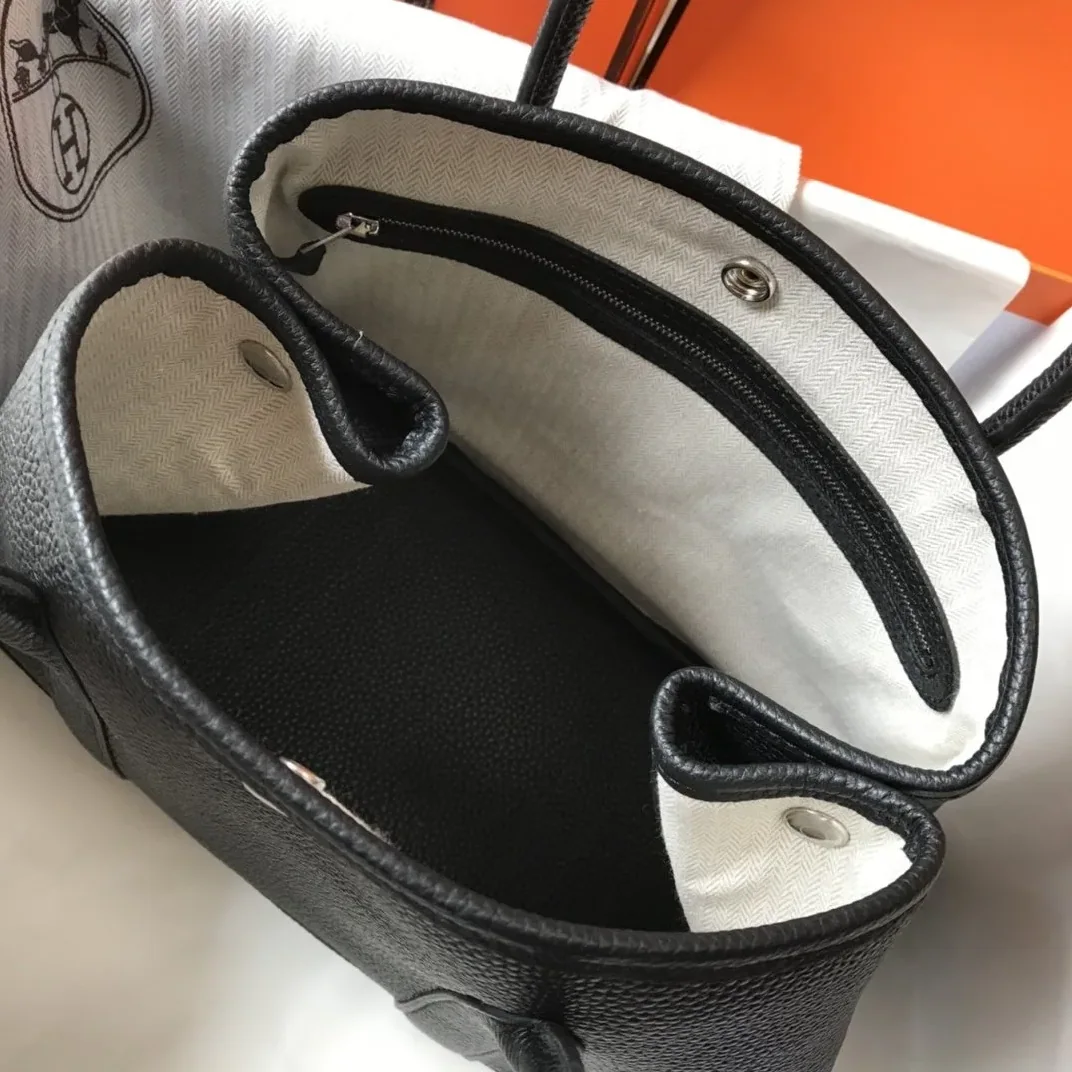 Hermes Garden Party 30 Tote Bag Black