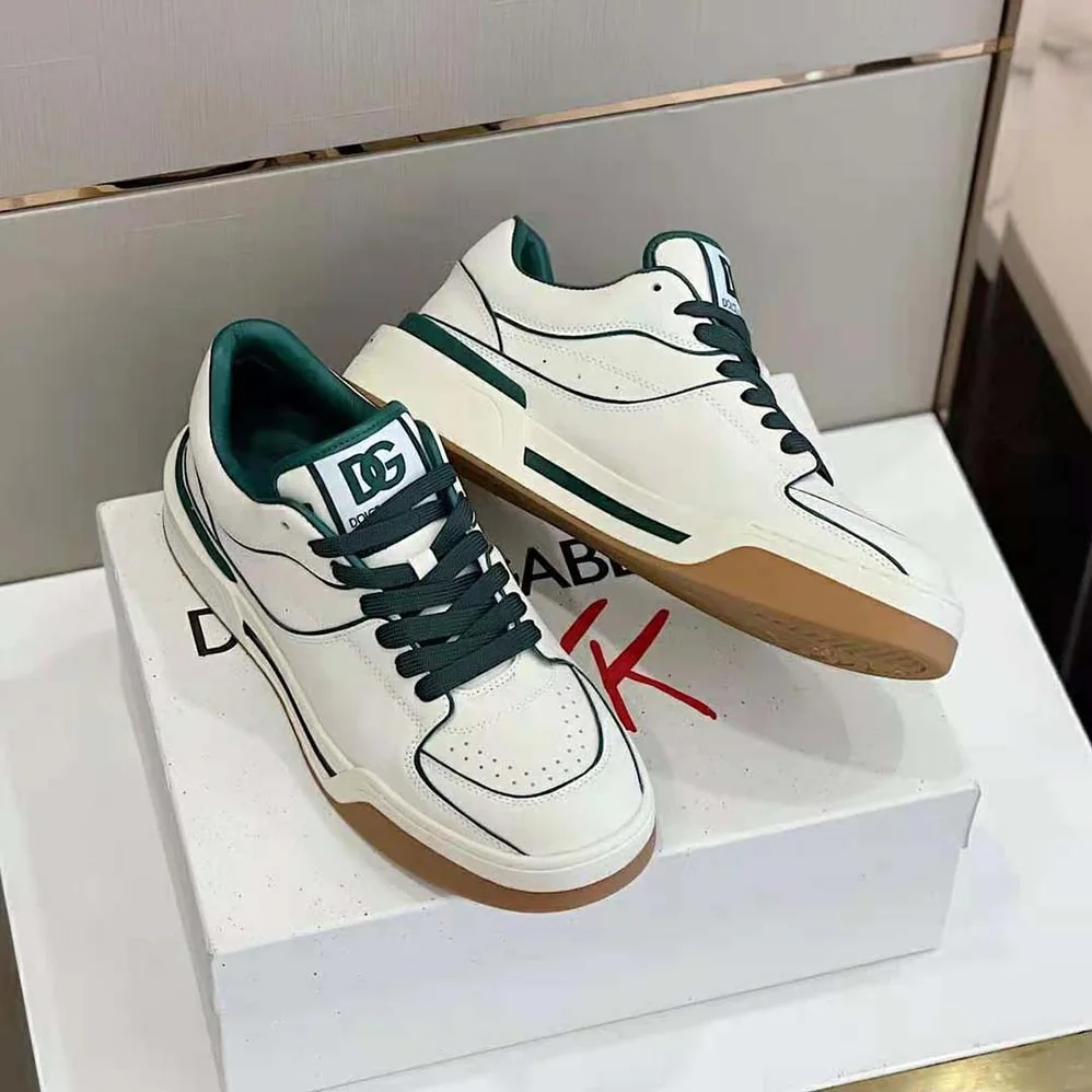 Dolce Gabbana D&G Calfskin Nappa New Roma Sneakers for Unisex in Green