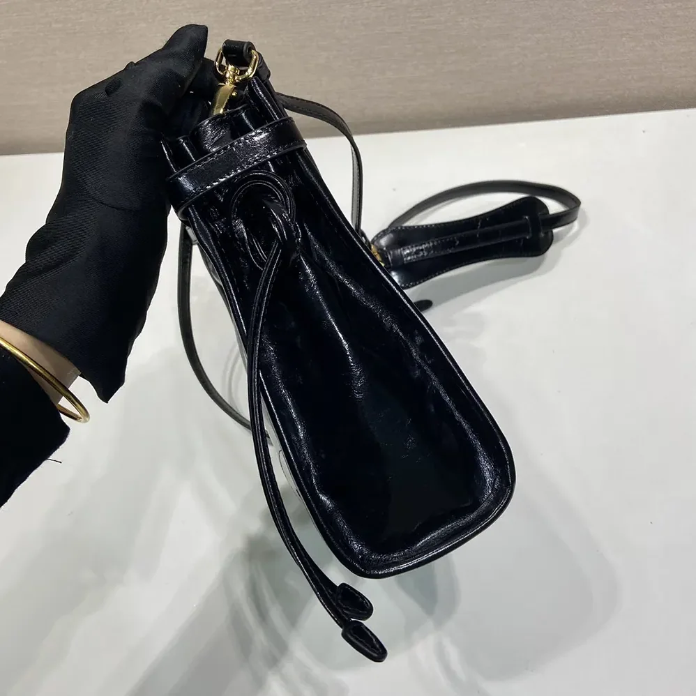 Prada Bonnie Leather Mini Shoulder Bag for Women in Black