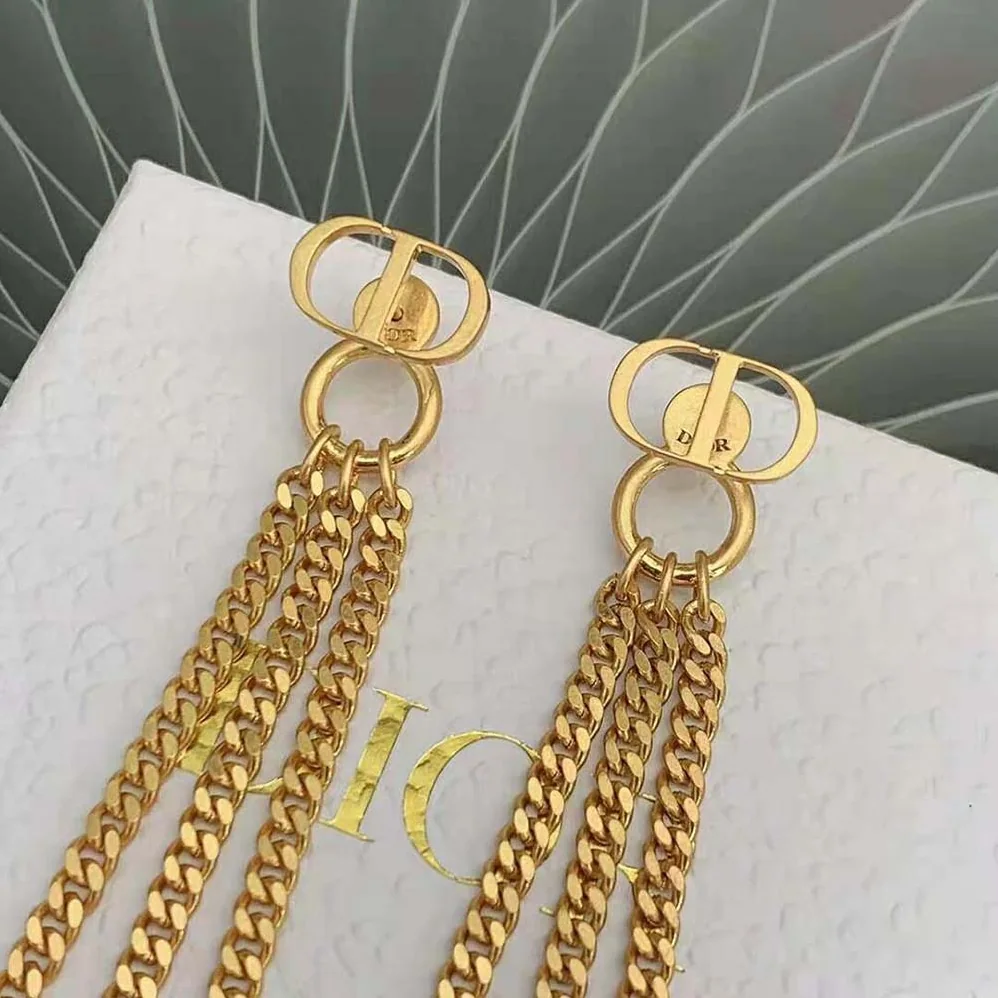Dior 30 Montaigne Earrings Gold for Women in Finish Metal