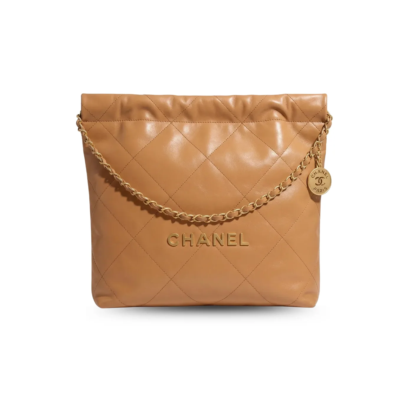 Chanel 22 Crossbody Bag in Shiny Camel Gold Hardware Chanel 22 Crossbody Bag in Shiny Camel Gold Hardware
