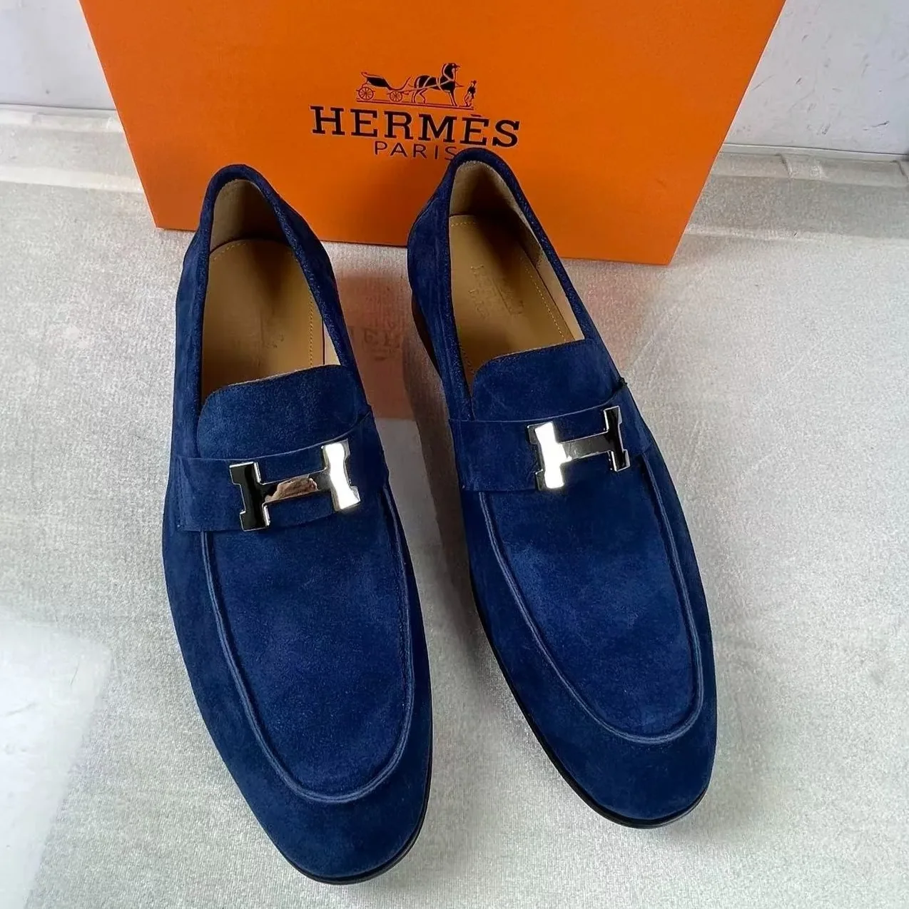 Hermes Paris Loafers Blue Ocean Hermes Paris Loafers Blue Ocean