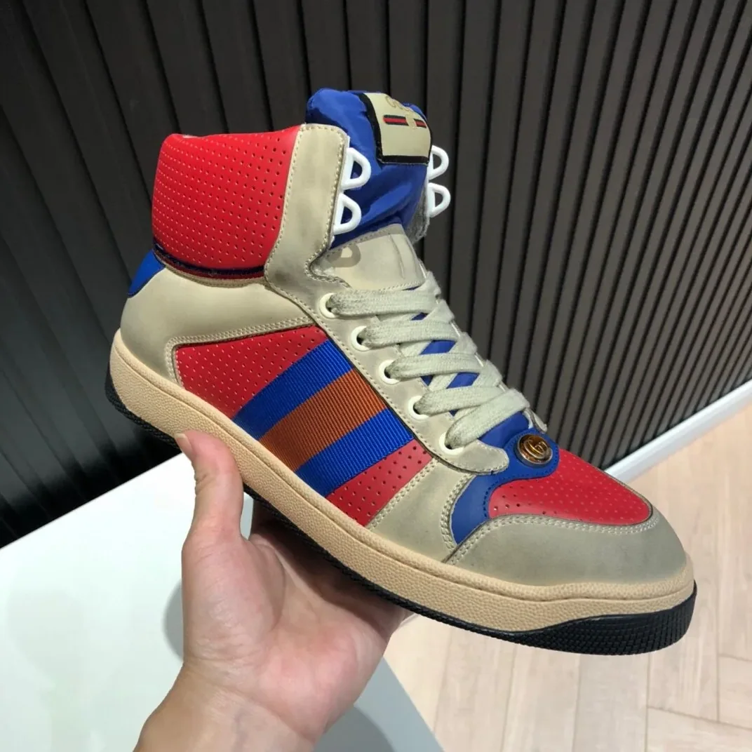 Gucci Screener High for Men in Top White Red Blue