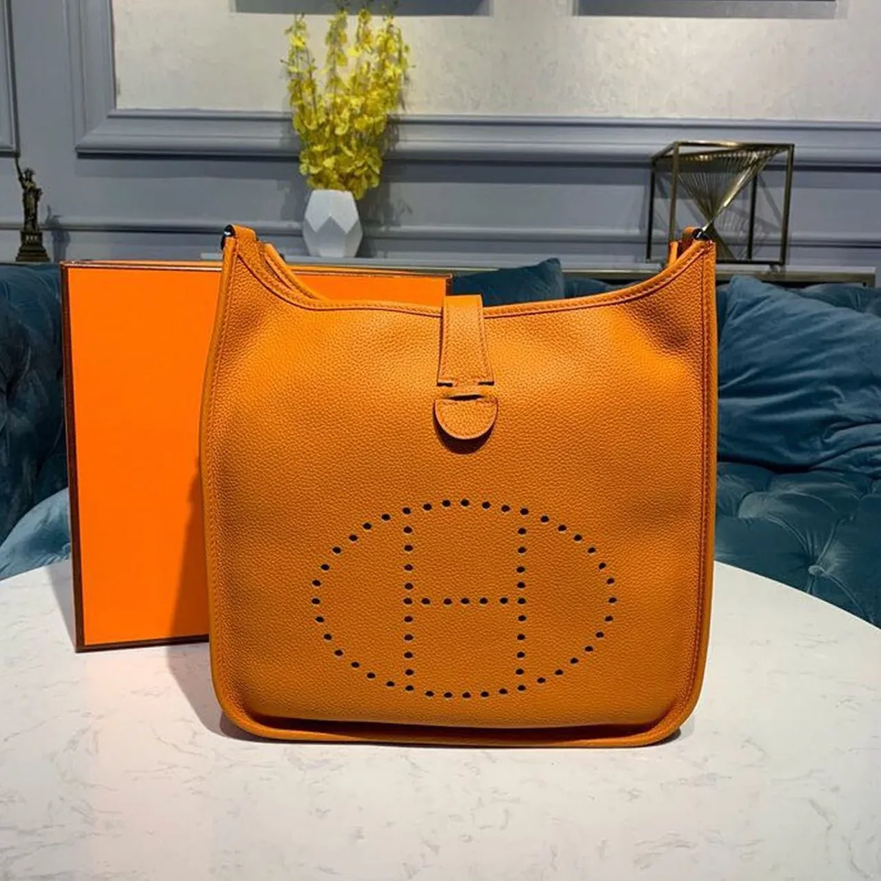 Hermes Evelyne III GM Bag Orange / Hermes Evelyne III GM Bag Orange /