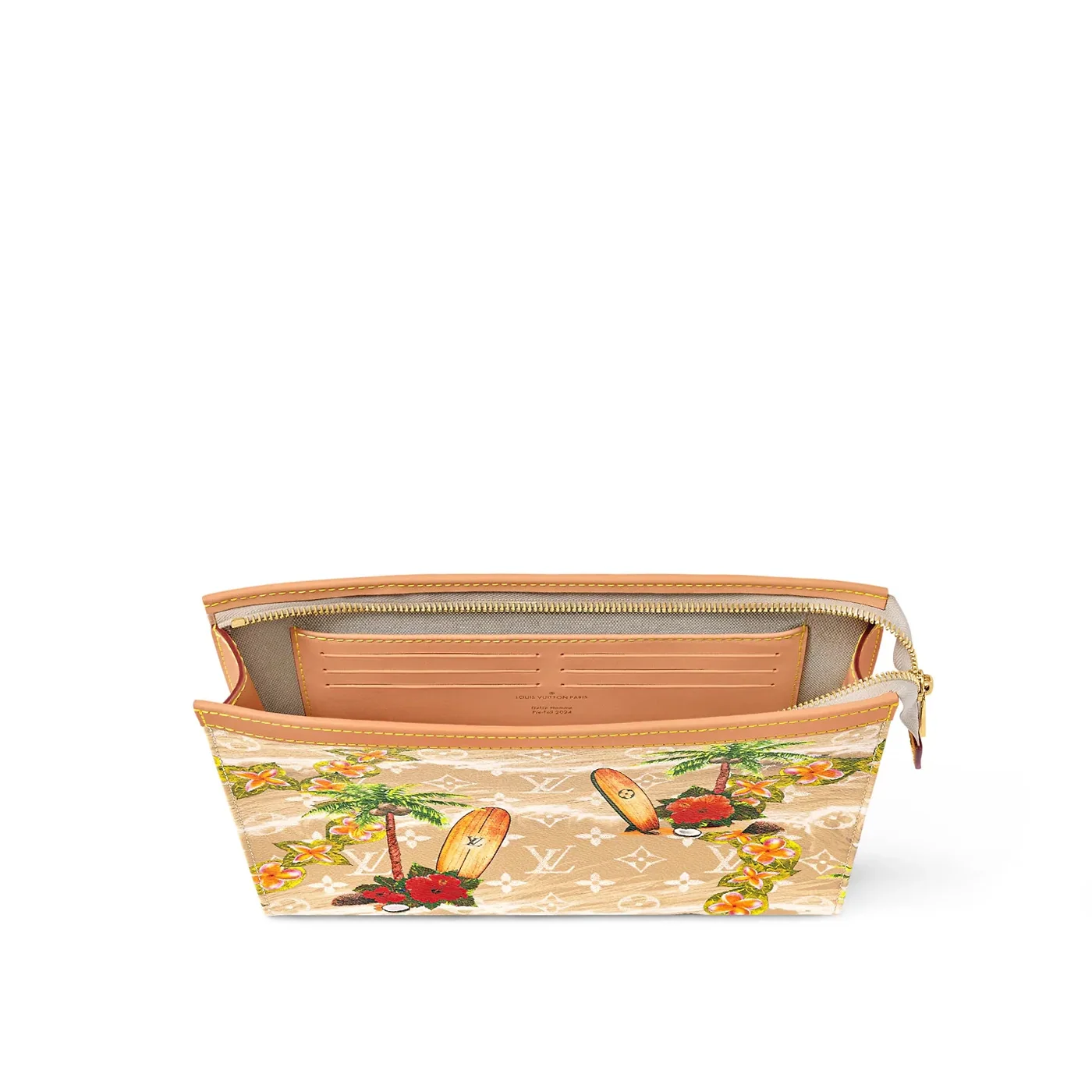 Louis Vuitton Pochette Voyage Pouch / Sand Monogram Surfin Canvas Gold Hardware Louis Vuitton Pochette Voyage Pouch / Sand Monogram Surfin Canvas Gold Hardware