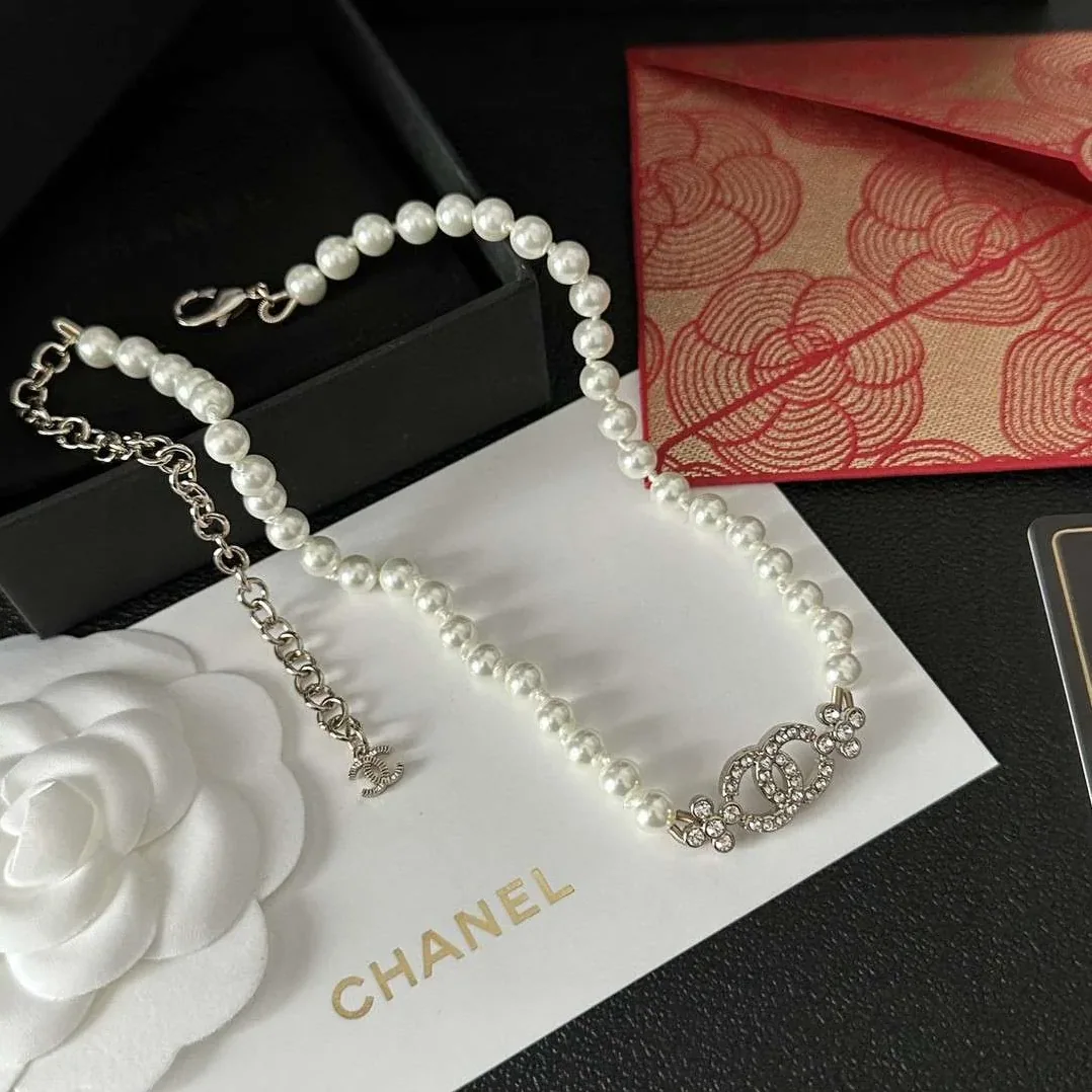 Chanel Letter Necklace White Chanel Letter Necklace White
