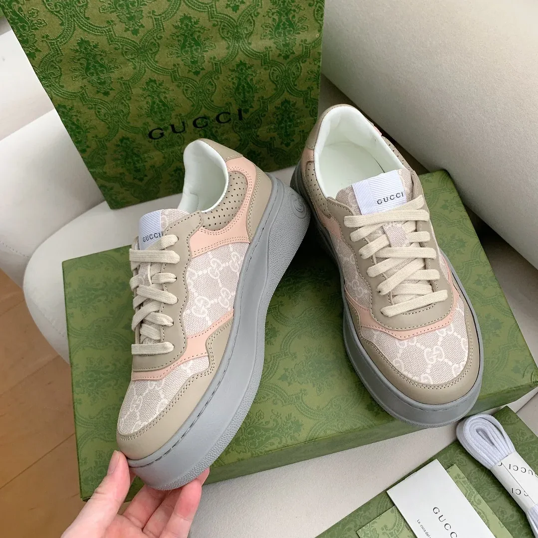 Gucci GG Sneaker White And Beige Supreme for Men Gucci GG Sneaker White And Beige Supreme for Men