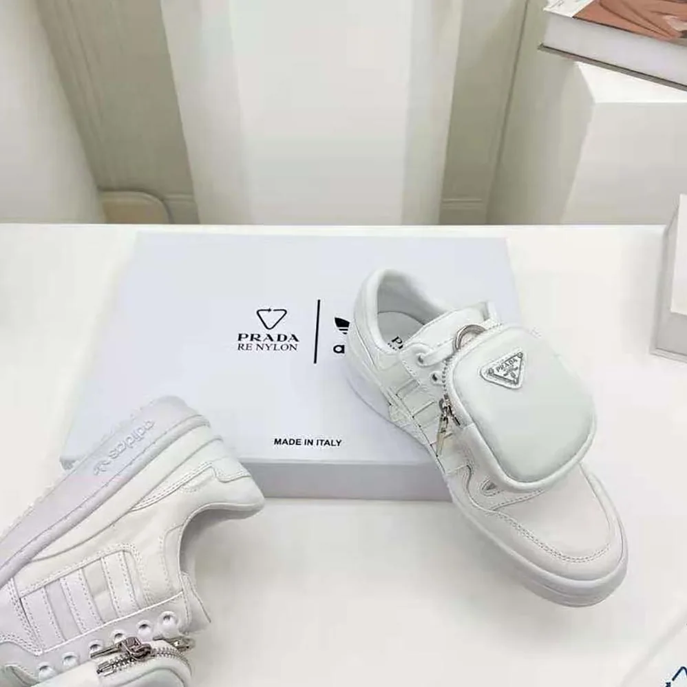 Prada Adidas for Prada Re-Nylon Forum Sneakers for Women in White Prada Adidas for Prada Re-Nylon Forum Sneakers for Women in White