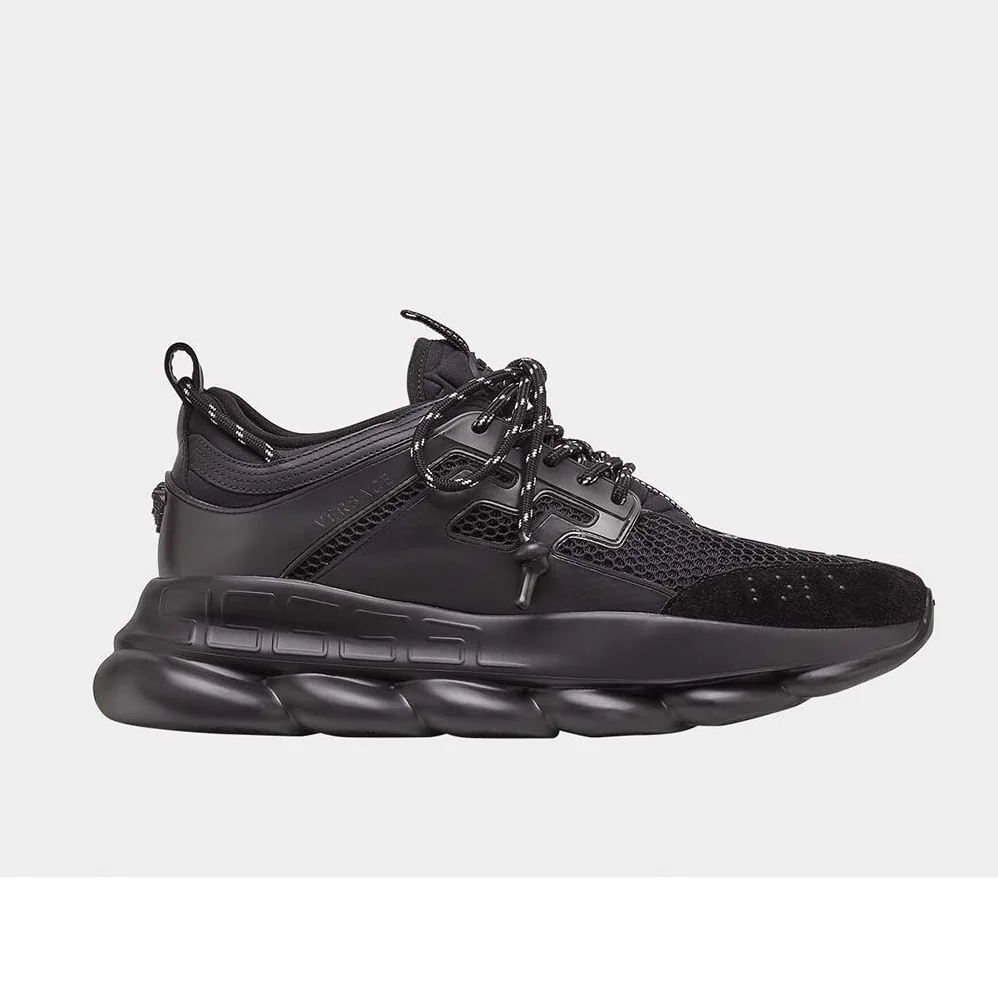 Versace Chain Reaction Sneakers for Men in Black