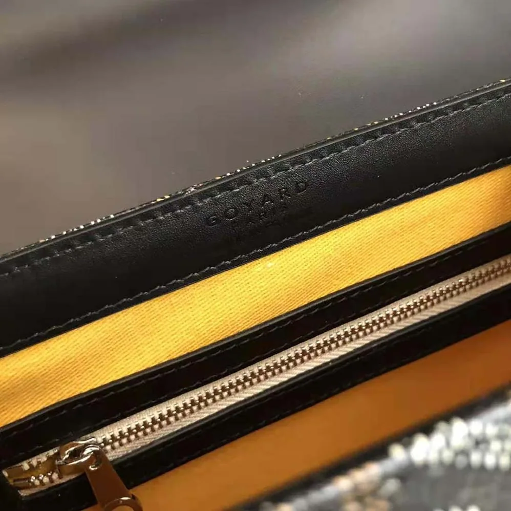 Goyard Sac Saïgon PM in Toile Goyardine & Clamecy Calfskin for Women in Black