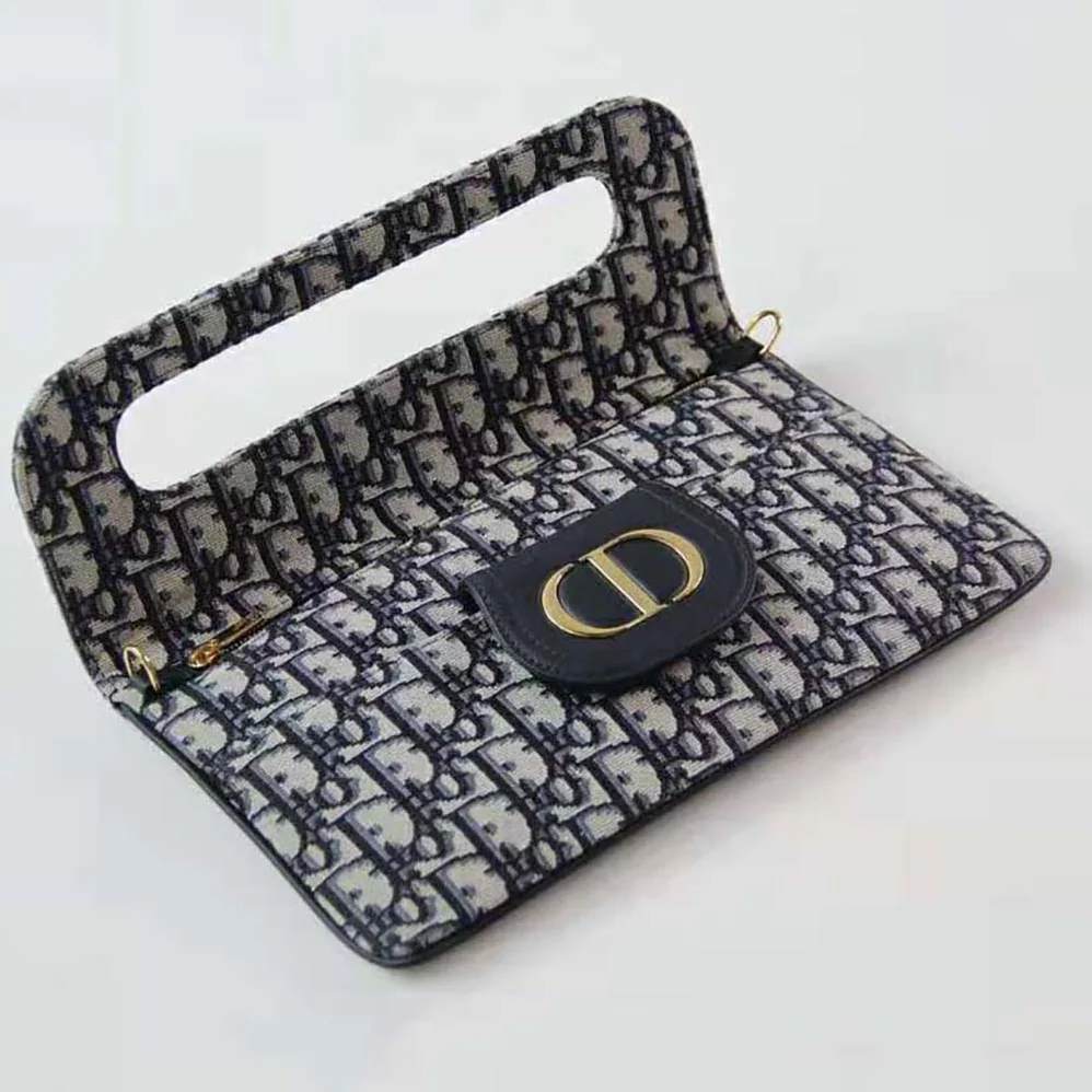Dior Medium Diordouble Bag Blue Dior Oblique Jacquard for Women Dior Medium Diordouble Bag Blue Dior Oblique Jacquard for Women