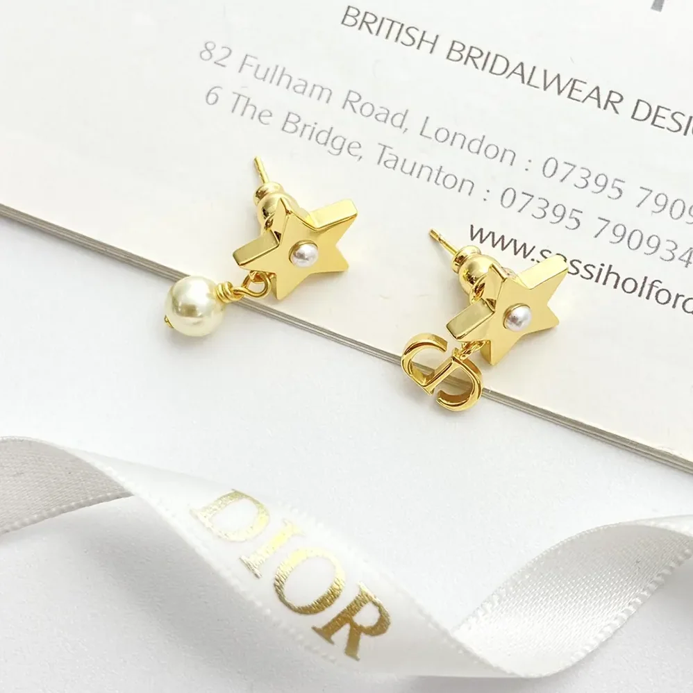 Dior Lucky Dior Earrings Gold for Women in Finish Metal