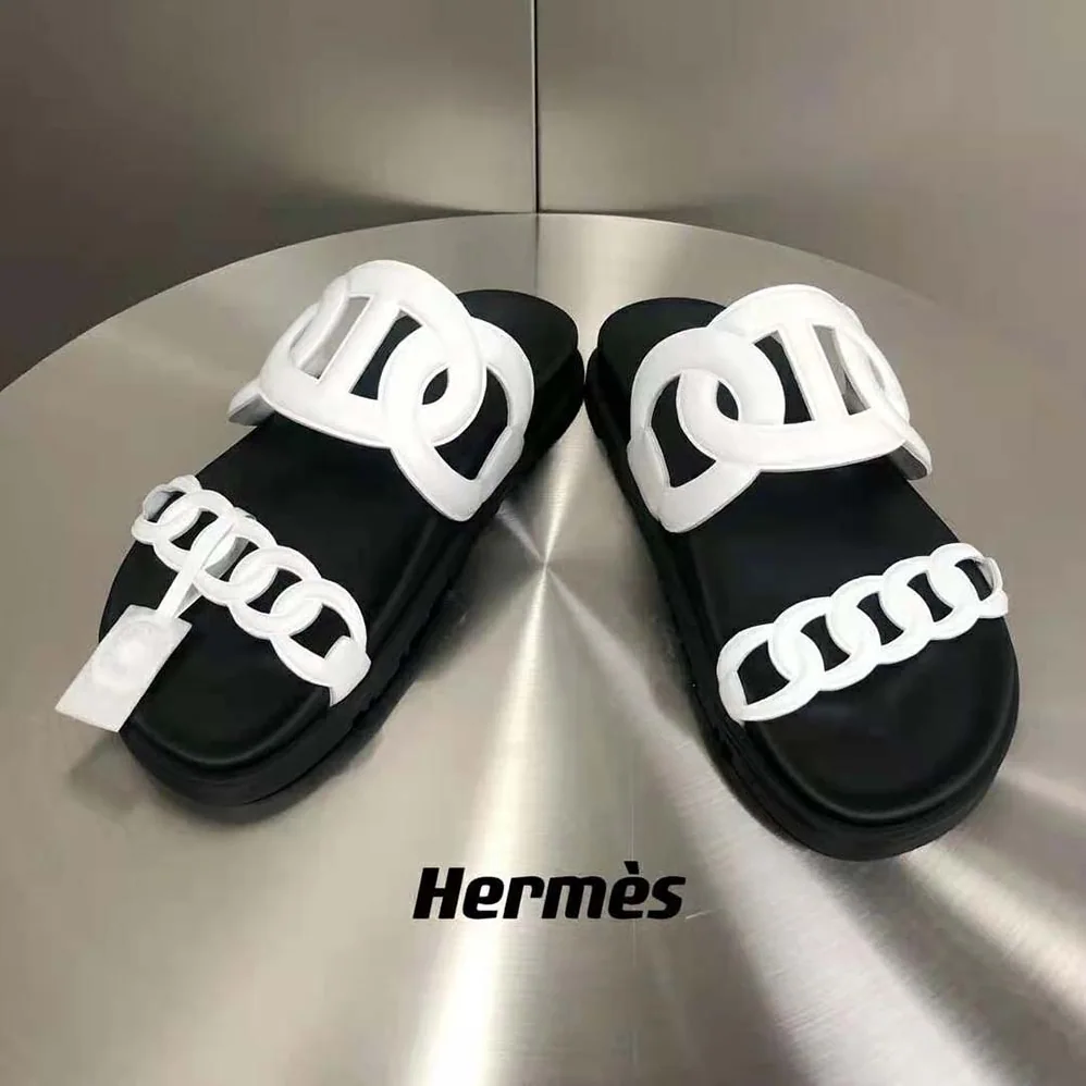 Hermes Extra Sandal in Nappa Leather for Women in White