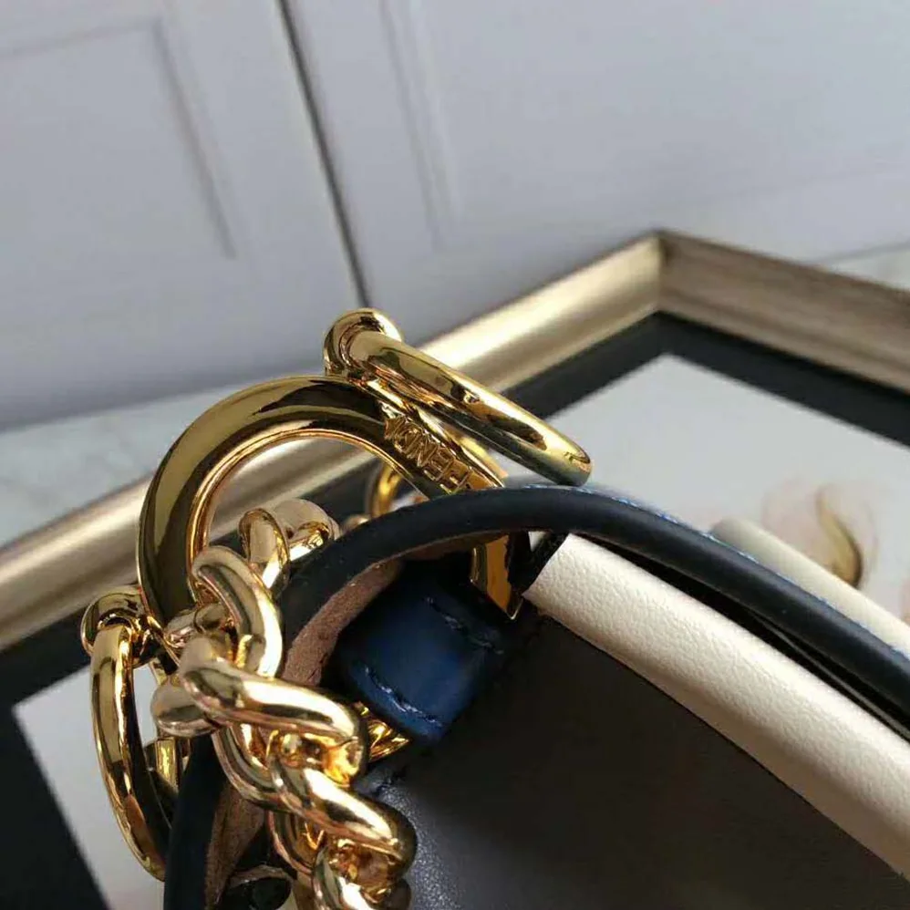 Fendi Kan I F Small Dark Blue Leather Mini for Women in Bag Fendi Kan I F Small Dark Blue Leather Mini for Women in Bag