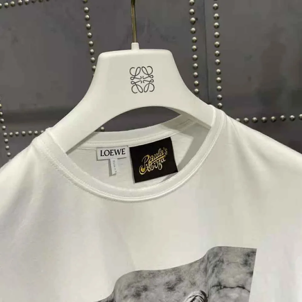 Loewe Photo Print T-shirt in Cotton for Women in White