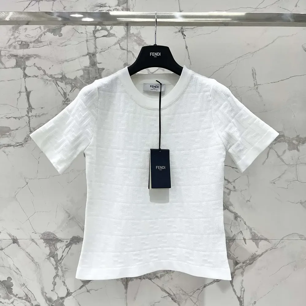 Fendi White FF Viscose Jumper for Women in White Fendi White FF Viscose Jumper for Women in White