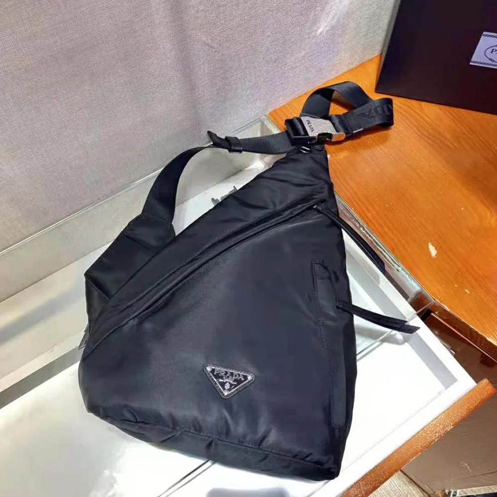 Prada Re-Nylon and Leather Backpack for Women in Black