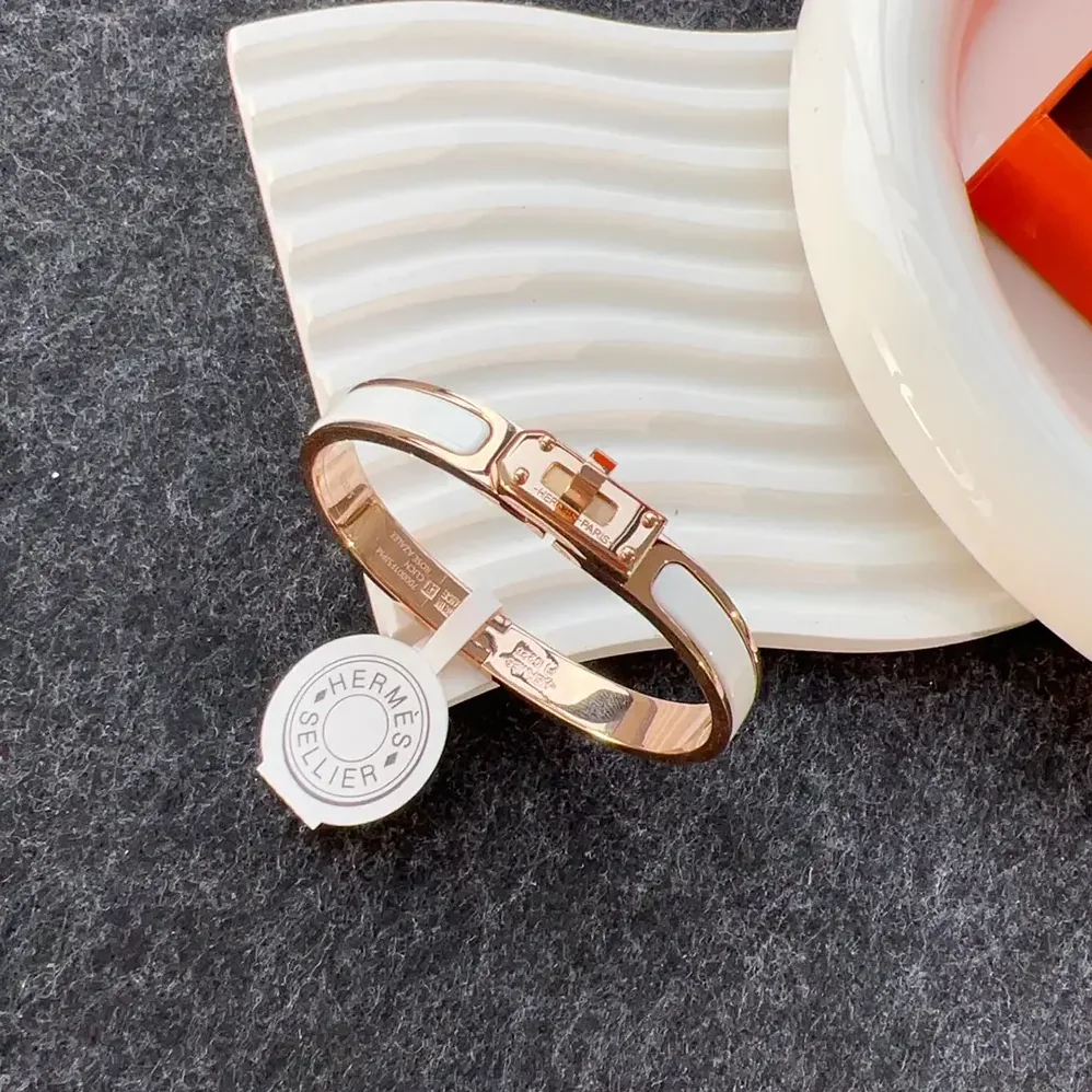Hermes Mini Clic Kelly Bracelet for Unisex in White