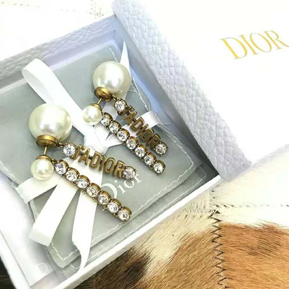 Dior Tribales Earrings Antique Gold for Women in Finish Metal Dior Tribales Earrings Antique Gold for Women in Finish Metal