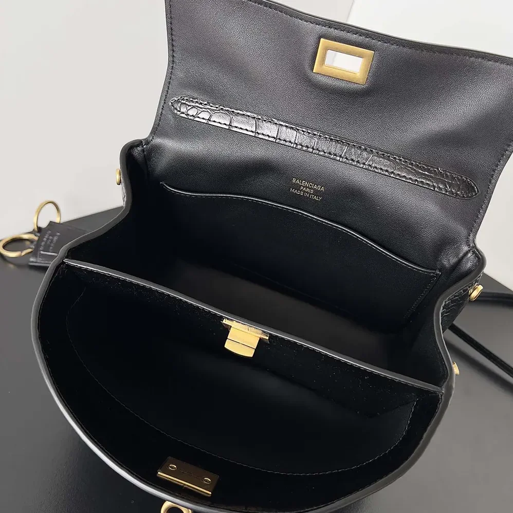 Balenciaga Rodeo Mini Handbag Supple Crocodile Embossed in Black for Women Balenciaga Rodeo Mini Handbag Supple Crocodile Embossed in Black for Women