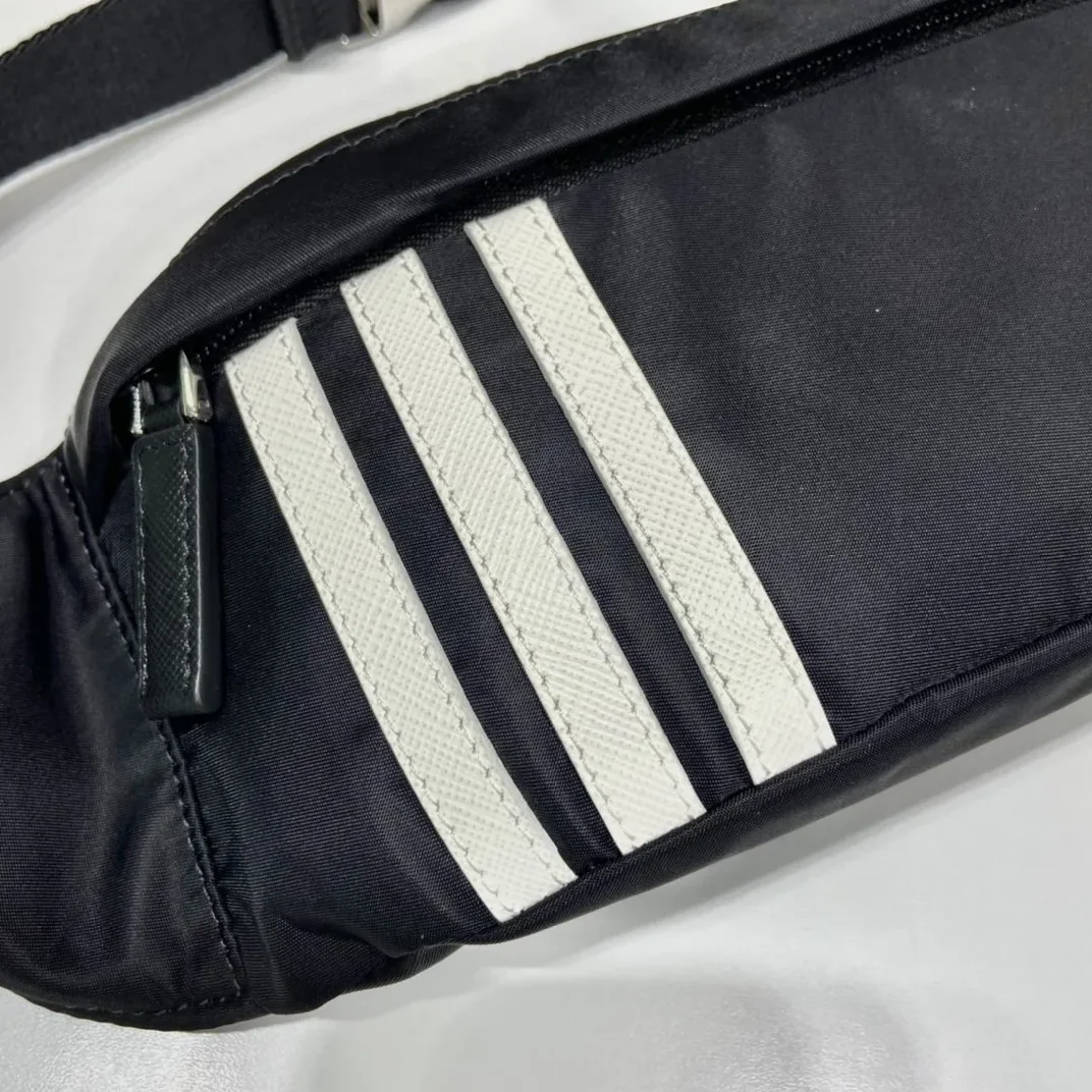 Prada Re-Nylon And Saffiano Belt Bag Black