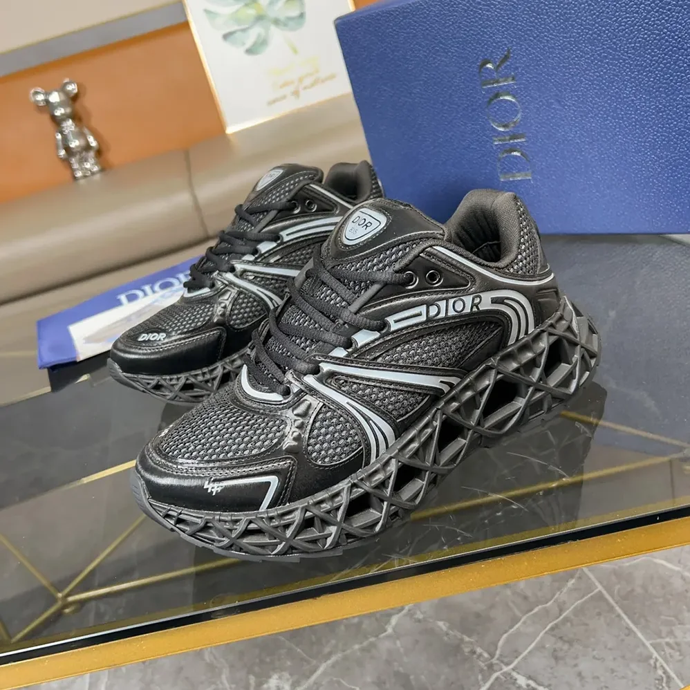 Dior B35 NXXT Sneaker Black Technical Fabric and Black Technical Mesh for Men