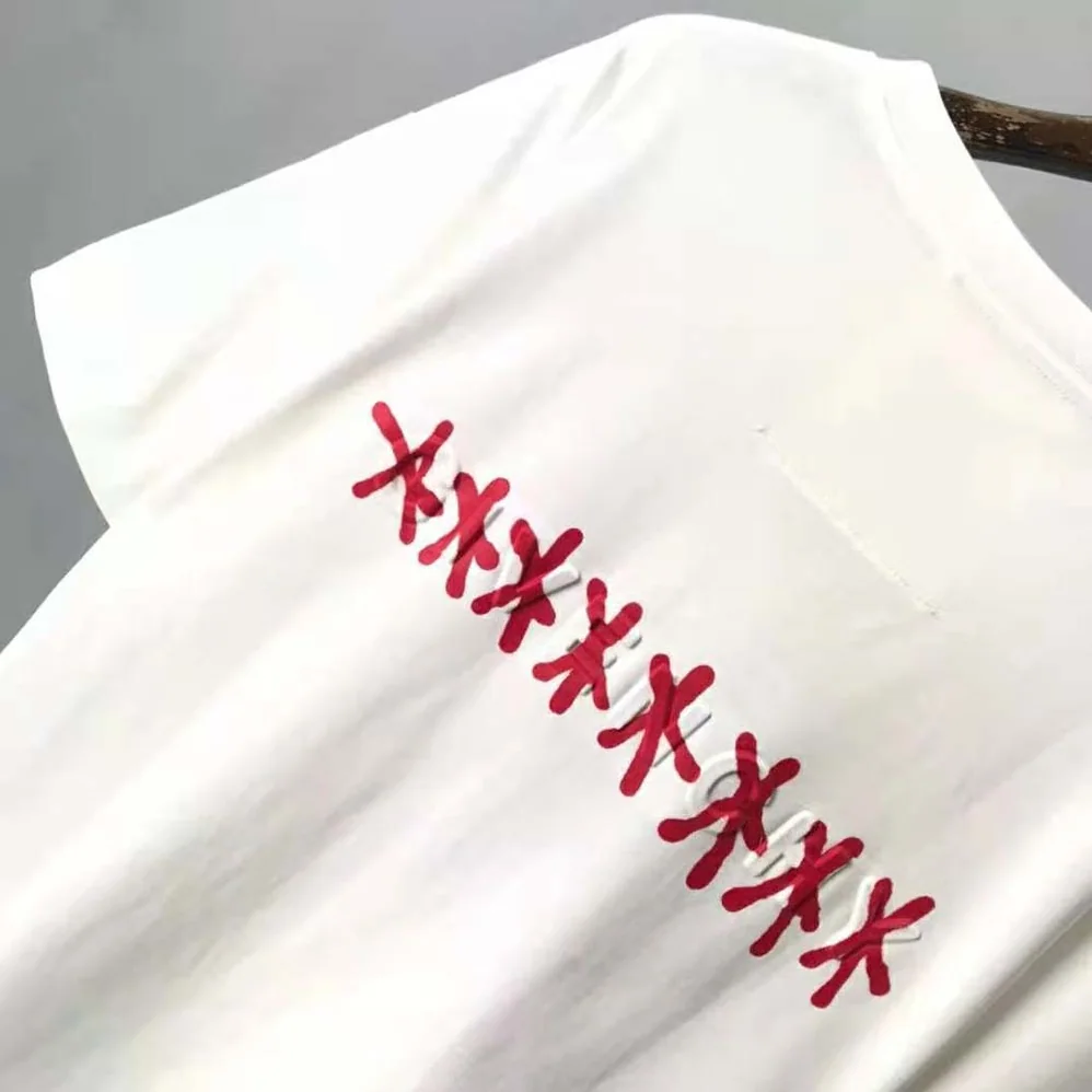 Givenchy Slim Fit T-Shirt in Jersey with Tag Effect Print for Men in White