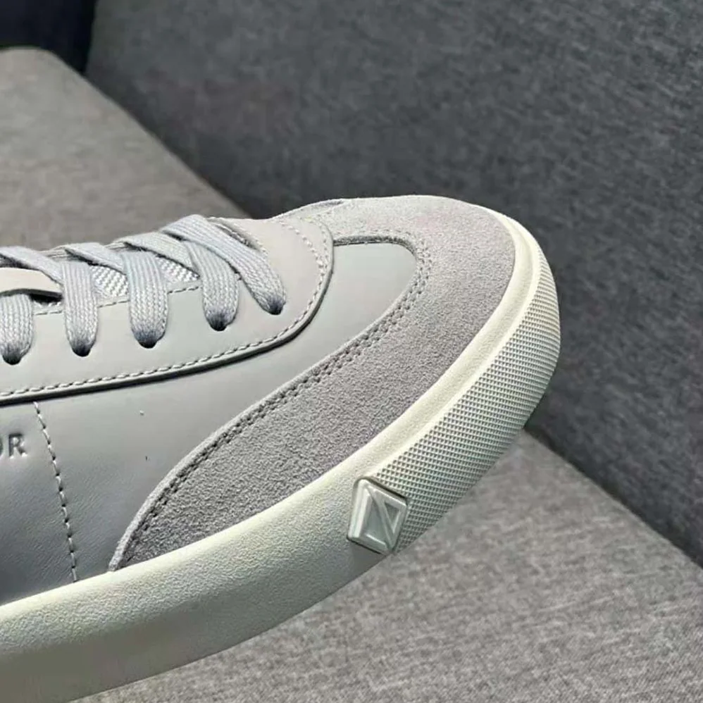 Dior B101 Sneaker Dior Gray Smooth Calfskin and Nubuck for Men