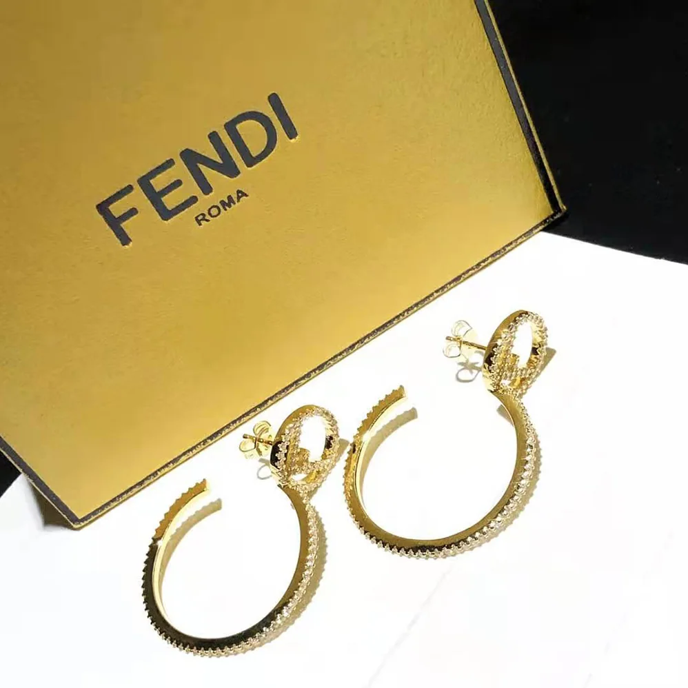 Fendi F is Fendi Earring Gold for Women in color Fendi F is Fendi Earring Gold for Women in color