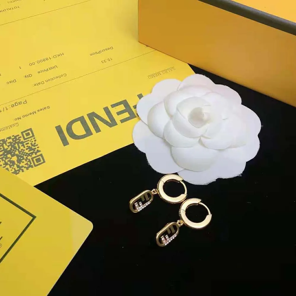 Fendi O Lock Earrings Gold for Women in Colored Earrings