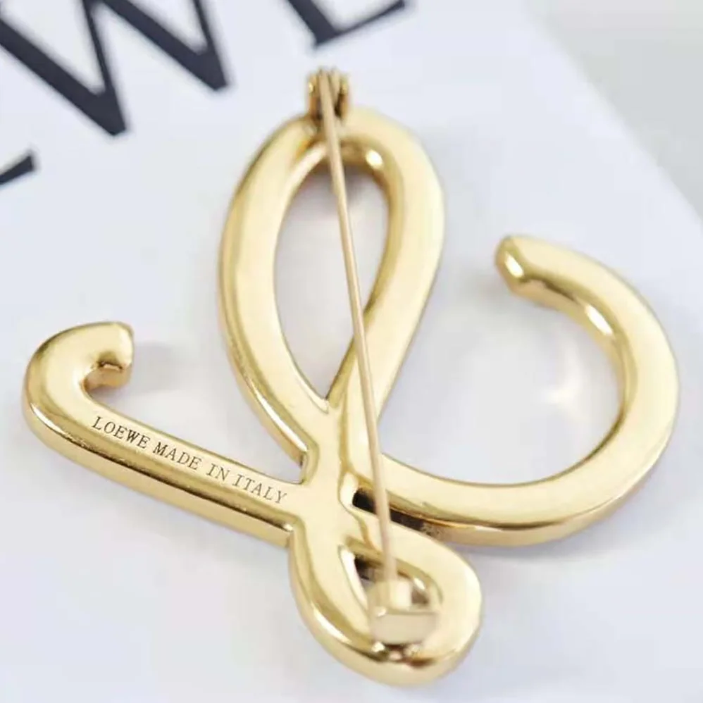 Loewe Brooch in Metal and Pearls for Women Loewe Brooch in Metal and Pearls for Women