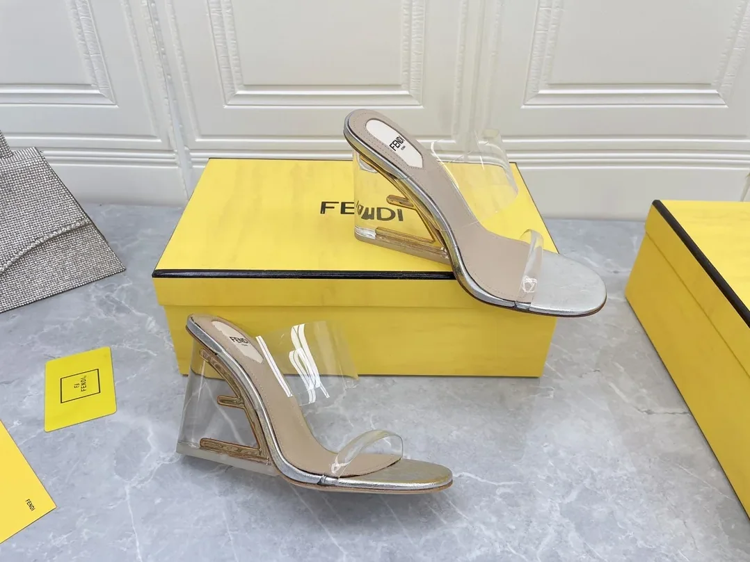 Fendi First White Transparent High in Heeled Sandals Fendi First White Transparent High in Heeled Sandals